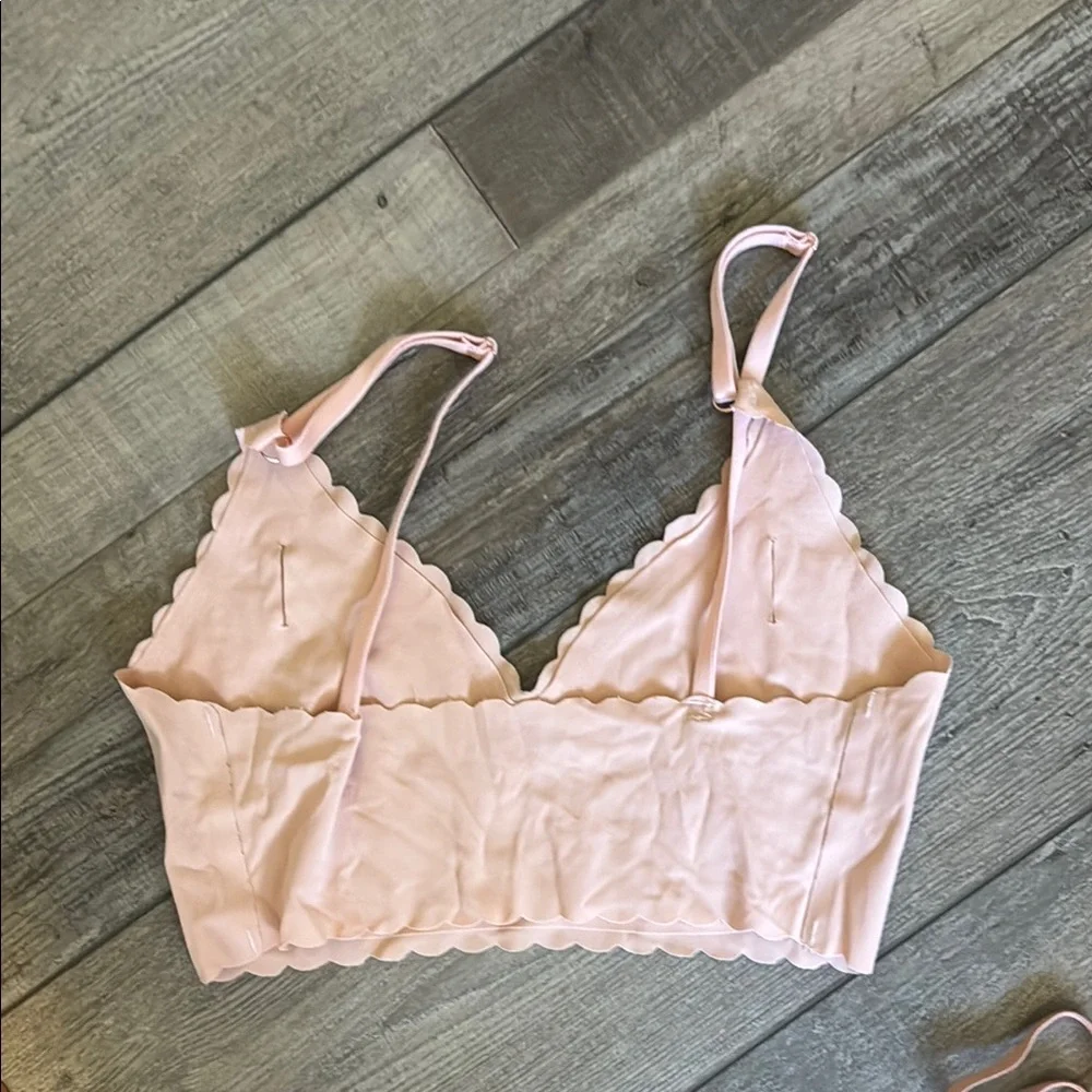 Set of 4 Scalloped Bralettes in Rust, Blush, Beige and Brown - Picture 9 of 10